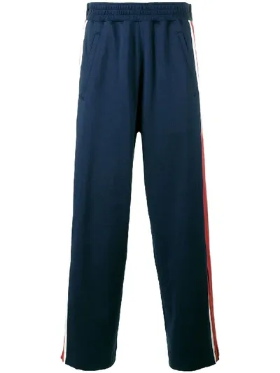 Facetasm Stripe Track Pants In Blue