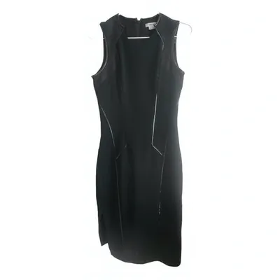 Pre-owned Helmut Lang Wool Mid-length Dress In Black