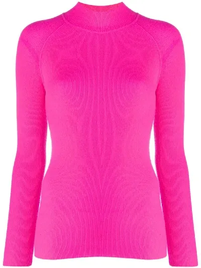 Forte Forte Ribbed Knit Turtleneck In Pink