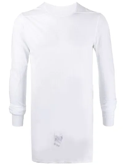 Rick Owens Drkshdw Round Neck Jumper In White