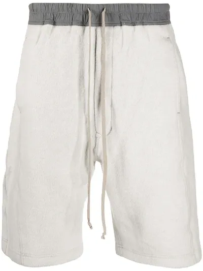 Rick Owens Drkshdw Drawstring Cotton Shorts In Grey