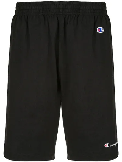 Champion Logo Embroidered Track Shorts In Black