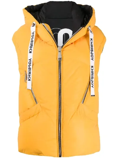 Khrisjoy Padded Zip-up Gilet In Yellow