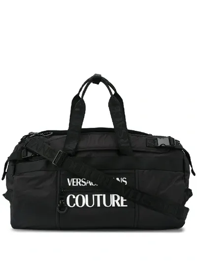 Versace Jeans Couture Logo Print Backpack In Black