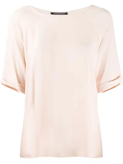 Luisa Cerano Slouchy Half-length Sleeve T-shirt In Pink