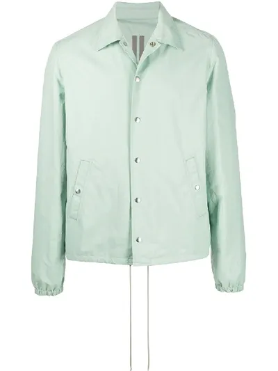 Rick Owens Drkshdw Boxy Fit Press Stud Shirt Jacket In Green