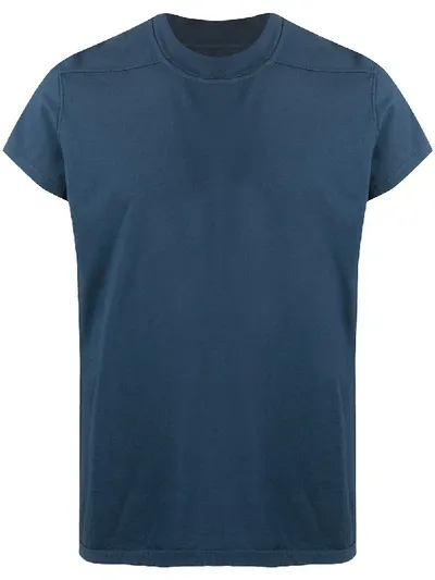 Rick Owens Drkshdw Tonal Stitching T-shirt In Blue