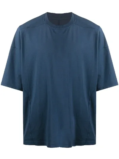 Rick Owens Drkshdw Relaxed Plain T-shirt In Blue