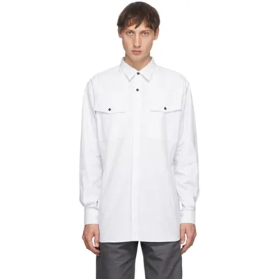 Gr10k Klopman Antistatic Checked Shirt In White