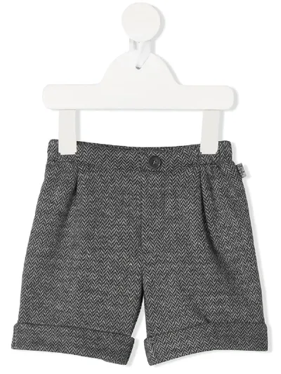 Il Gufo Babies' Herringbone-pattern Shorts In Grey