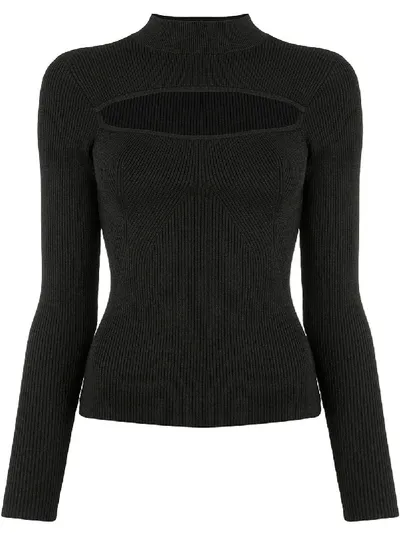 Manning Cartell Mock Neck Cut Out Sweater In Black