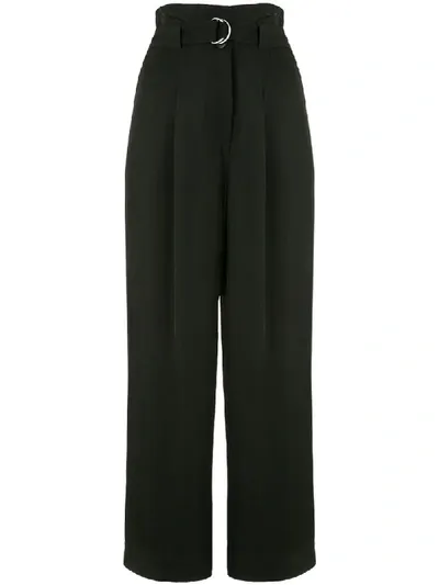 Lee Mathews Didion Wide-leg Trousers In Black