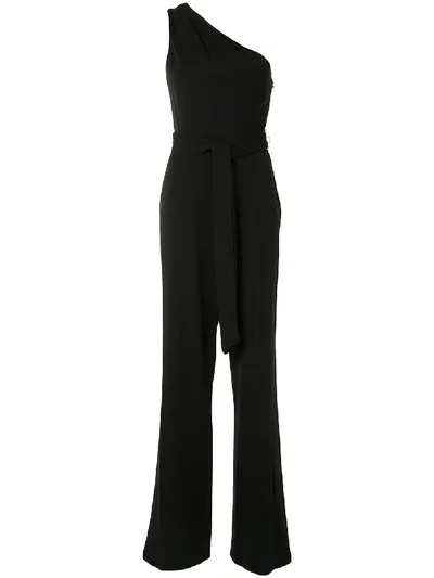 Jay Godfrey One-shoulder Fitted Jumpsuit In Black