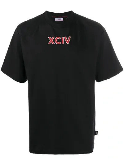 Gcds Logo-print T-shirt In Black