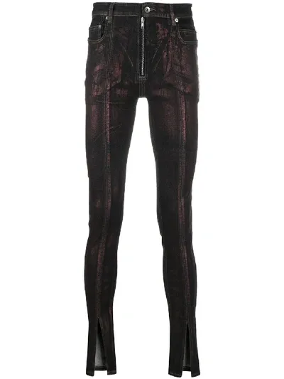 Rick Owens Drkshdw Snake-tongue Skinny Jeans In Black