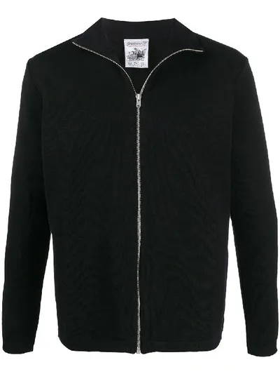 S.n.s Herning Zip Front Cardigan In Blue