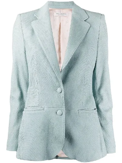 Philosophy Di Lorenzo Serafini Textured Single-breasted Blazer In Blue