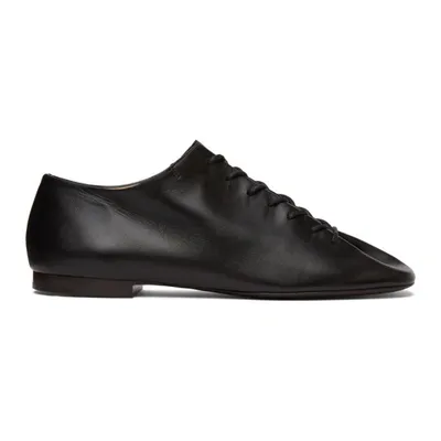 Lemaire Soft Leather Lace-up Shoes In Black