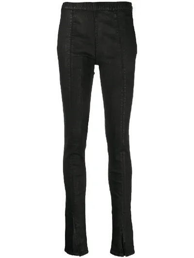 Rick Owens Drkshdw Biker High-rise Trousers In Black