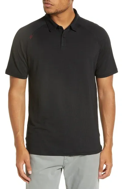 Rhone Men's Delta Piqué Short-sleeve Polo In Black