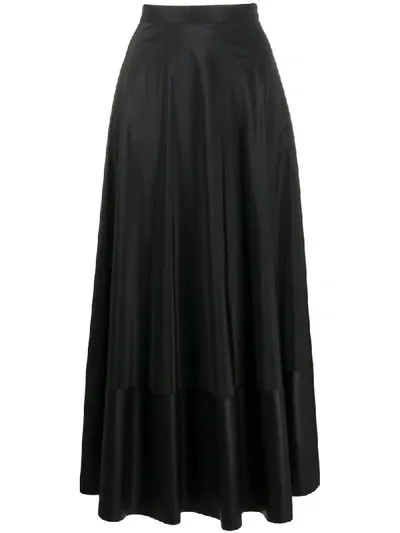 D-exterior Panelled High-waisted Skirt In Black