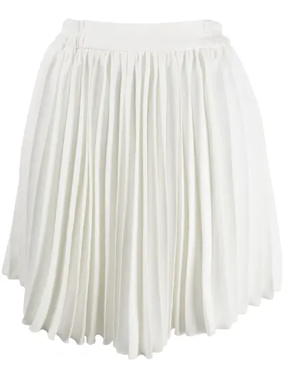 Styland Short Pleated Skirt In White