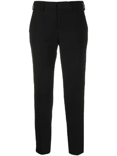 Pt01 Cropped Slim-fit Trousers In Black