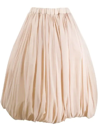 Comme Des Garçons Pleated Balloon Skirt In Pink