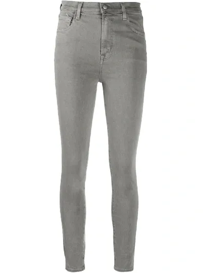 J Brand Leenah High-rise Skinny Jeans In Grey