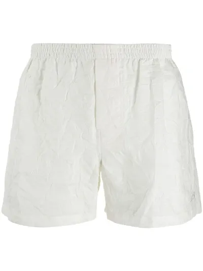 Jacquemus Creased Short Shorts In White