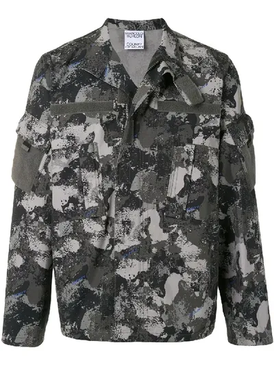 Marcelo Burlon County Of Milan Jacke Mit Camouflage-print In Black