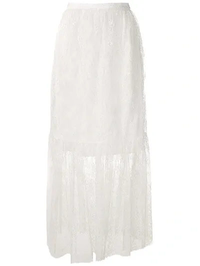 Reinaldo Lourenço Lace Maxi Skirt In White