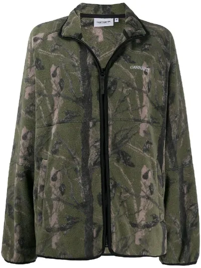 Carhartt Camouflage Print Jacket In Green