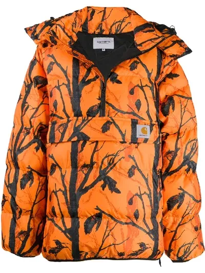 Carhartt Jones Pullover Jacket In Orange