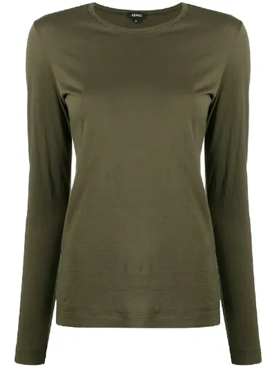 Aspesi Long Sleeved Sweatshirt In Green