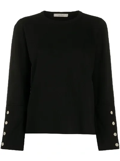 D-exterior Button-embellished Wool Jumper In Black