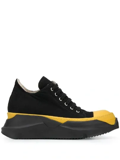 Rick Owens Drkshdw Lace-up Low Top Sneakers In Black