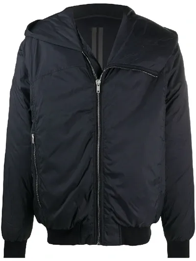 Rick Owens Drkshdw Long-sleeve Padded Coat In Black