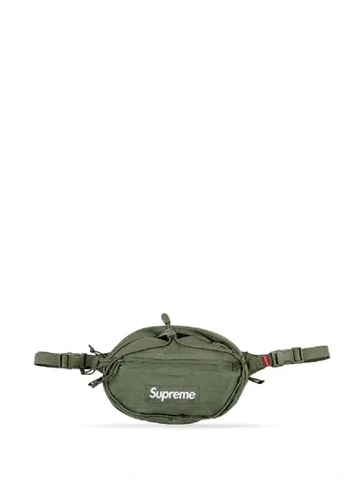 Supreme Logo Belt Bag In Green