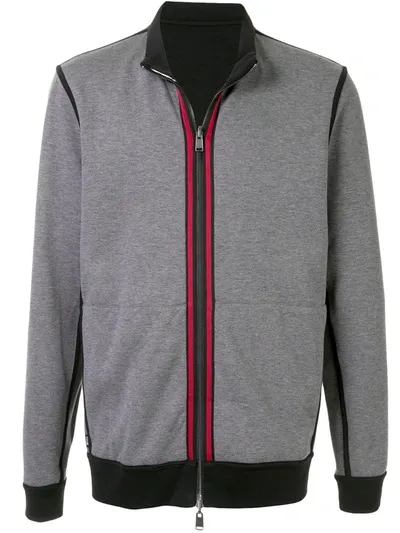 Hugo Boss Stripe Detail Jacket In Grey