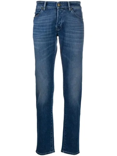 Pt01 Mid-rise Slim Fit Jeans In Blue