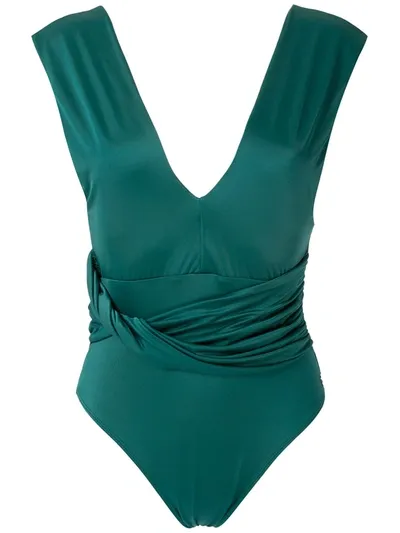 Brigitte Tania Draped One-piece In Green