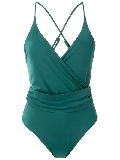 Brigitte Tati Wrap One-piece In Green