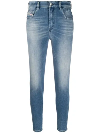 Diesel Slandy High-rise Super Skinny Jeans In Blue