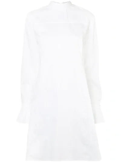 Victoria Victoria Beckham Reversed Midi Dress In White