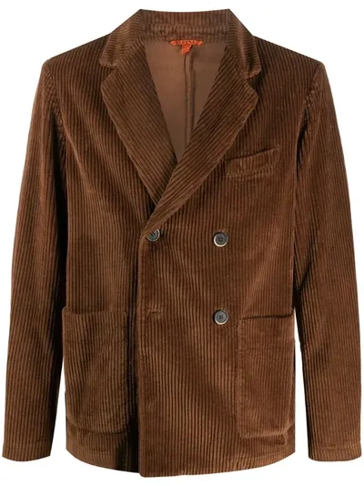 Barena Venezia Double-breasted Cotton-corduroy Blazer In 210 Cuoio