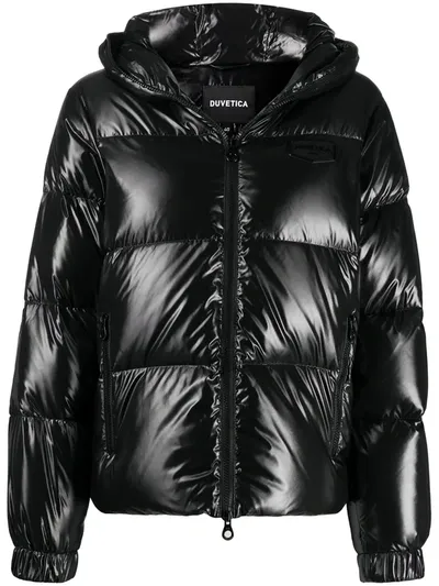 Duvetica Short Puffer Jacket In Black