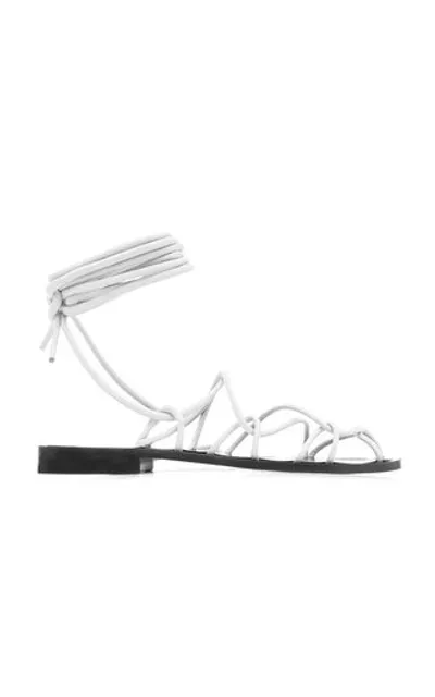 Khaite Strappy-design Sandals In Black,white