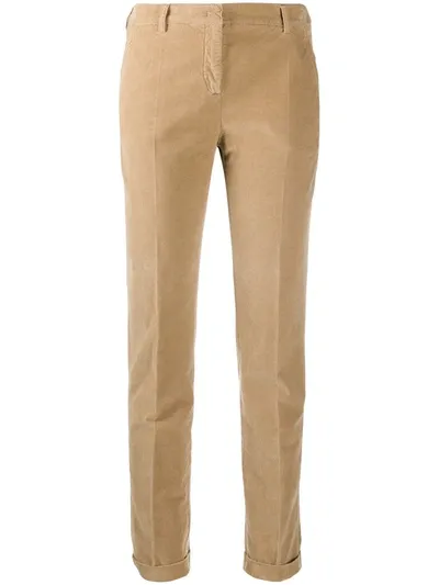 Incotex Slim-fit Chino Trousers In Brown