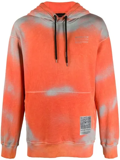 Mauna Kea Tie-dye Print Long Sleeve Hoodie In Orange